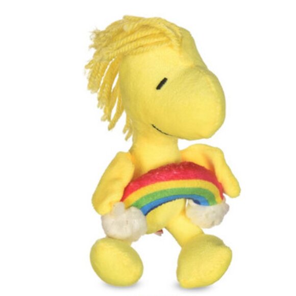 NWT ~ PEANUTS: Pride Woodstock Rainbow Squeaker & Crinkle 6 inch Pet Toy - Picture 2 of 11